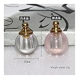 Colgante de Botella de Perfume de Bola de Cristal de Cuarzo Rosa...