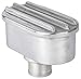 JEGS Finned Valve Cover Push-In Breather | Polished | Aluminum | Measures 2-3/8" x 4" | Fits 1-1/4" Diameter Breather Hole | 1 Per Package