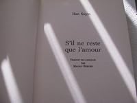 S'il Ne Reste Que L'amour 2724234510 Book Cover