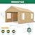 COBIZI Carports 10x20 Heavy Duty Car Canopy Garage with Removable Sidewalls & Doors, Galvanized Frame Portable Carport Canopy with Built-in Sandbags & All-Season Tarp for Car Boat Truck, Khaki