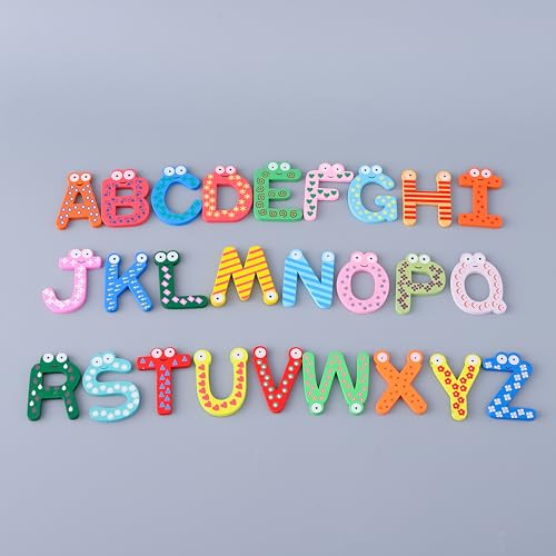 Kuber Industries Pack of 3 Magnet Alphabet Stickers | Wooden A-Z Alphabet Letters | Alphabet for Learning-Educational Purpose | Toy for Kids | Fridge Magnet Stickers | TZXY159 | 78 Pcs | Multicolor (B0D1VM1JRS) Amazon Price History, Amazon Price Tracker