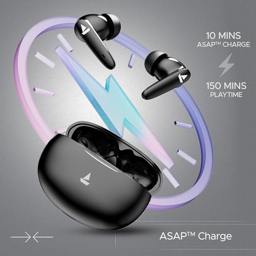 Image of boAt Airdopes 161 Pro in Ear Earbuds(Sleek Black)