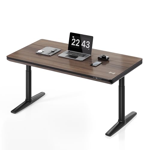 MAIDeSITe Yoga Höhenverstellbarer elektrische Stehtisch, Doppelmotor mit kabelloser Aufladung, verdeckter Schublade,ausgestattet mit intelligentem Steuerungssystem und Kollisionsschutz 140x7