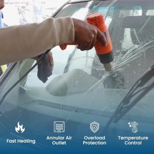 Image of SMART PACK Heat Gun for Shrink Wrapping, Drying Paint Coats, Remelting Adhesives, candle making | Dual Temperature Controller | High Speed Heat Shrink | Hot Air Gun and Bolts | Pack of 1
