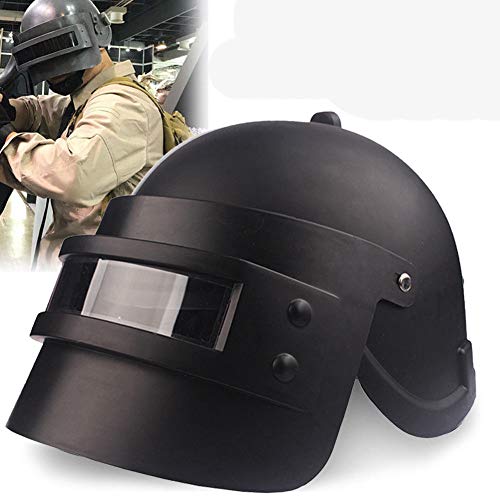 Bclaer72 Einzigartige PUBG Level 3 Helme Game Cosplay ABS Cool Helm Unisex Game Cap Requisiten für Gamefans, Schwarz , Free Size Cover