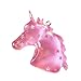 Pink Unicorn fan or light pull with embedded silver stars handmade by Mossy Cabin with 12