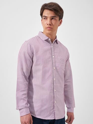 Image of Highlander Men's Slim Fit Striped Shirt | Full Sleeves | Everyday Wear Stylish Shirt for Men