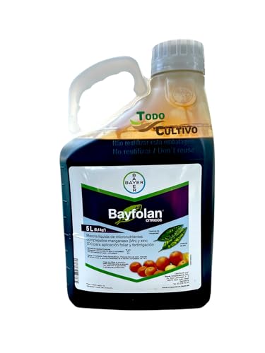 Abono foliar especial cítricos 5 litros. Bayfolan citricos. Abono de máxima calidad y resultados notables.