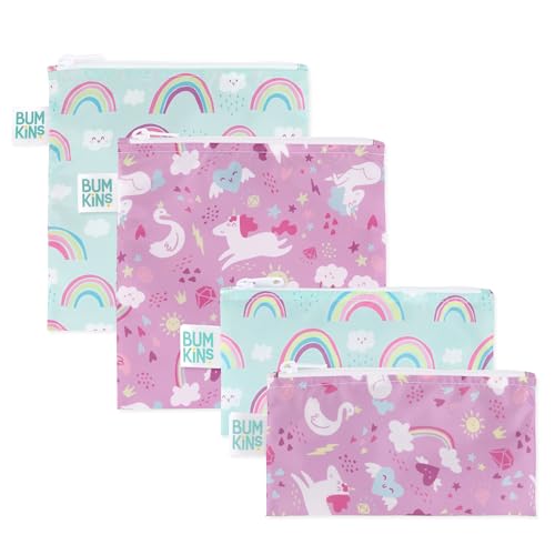 Bumkins Reusable Sandwich and Snack Bags (4-Pack)