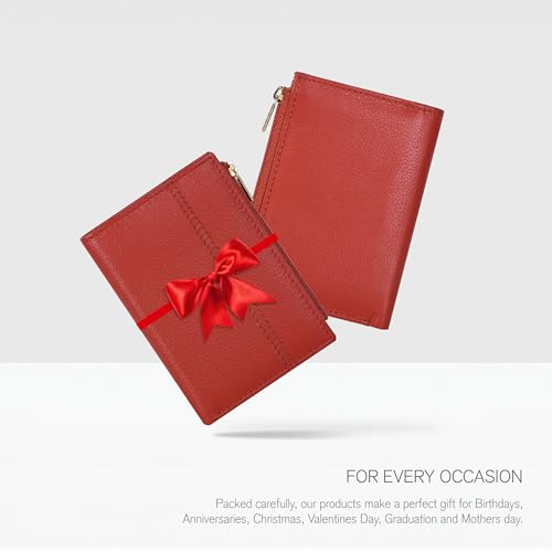Image of Oak Leathers Wallet For Women Full Grain Leather - Small RFID Coin Purse Credit Card & ID Holder for Ladies,Bifold Wallets for Teenager | Small
