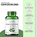 Simply Herbal Ginkgo Biloba 120mg with Bacopa Monnieri Extract Brahmi 380mg for Enhanced Focus, Promotes Blood Circulation, Supports Mental Clarity, Memory and Learning, 90 Capsules