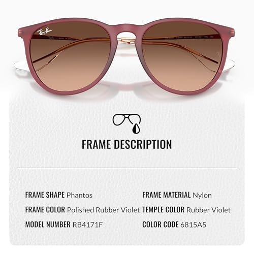 Image of Ray-Ban RB4187F CHRIS LOW BRIDGE FIT Square Shape Sunglasses for Women with Official RayBan Eyewear Kit