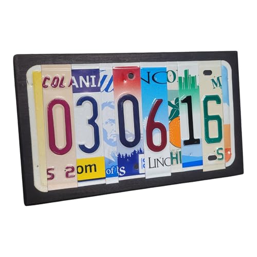 Custom License Plate Date Sign