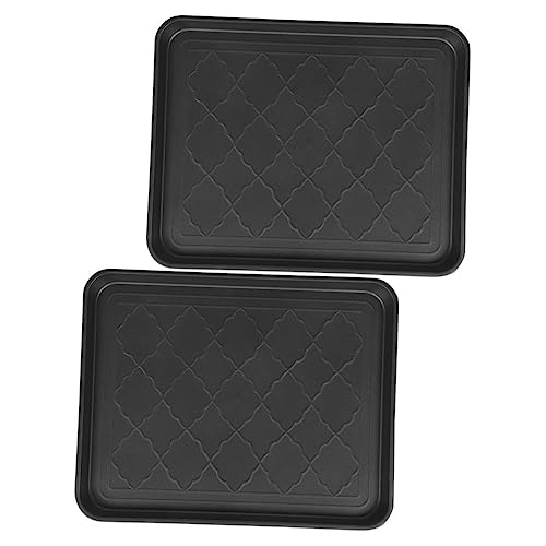 VILLCASE Schuh Und Futtermatte Tablett Aus Strapazierfähigem Pp Rutschfestes Multifunktions Ablagefach Für Haustiere Eingang Und Garten 2 Stück