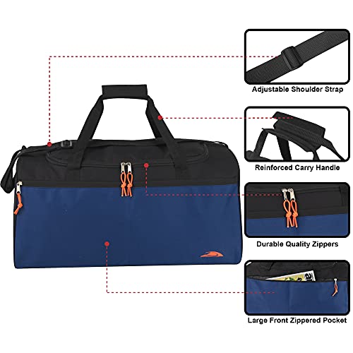 24 Pack Bulk Duffel Bags with Compartments; 55 Liter 24 Inch Duffle Bags for Travel, Large for Men and Women2