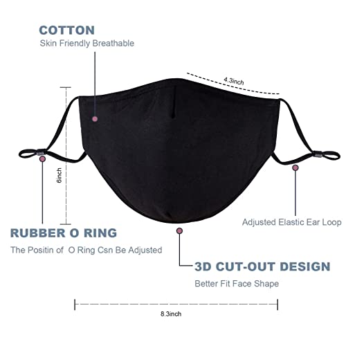 6 Pack Washable Cloth Face Mask Reusable With Adjustable Ear Straps & Nose Wire Comfortable Breathable Cotton Face Masks,3 Ply Adult Safety Mask For Women Men #TOP5