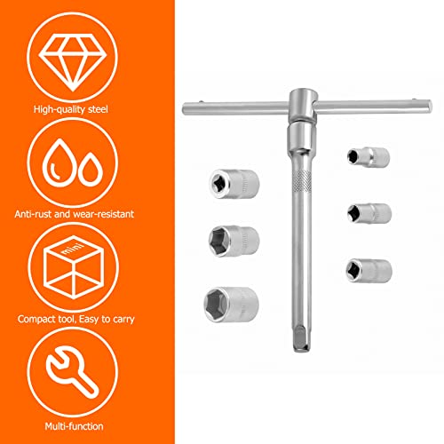 NACHEE Folding Mini T-Handle Socket Set