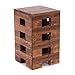 DESIGN DELIGHTS Tabouret rustique Brick 48" - 48 x 29 x 29 cm - En bois d'acajou - Pour fleurs, table d'appoint - Couleur : marron clair