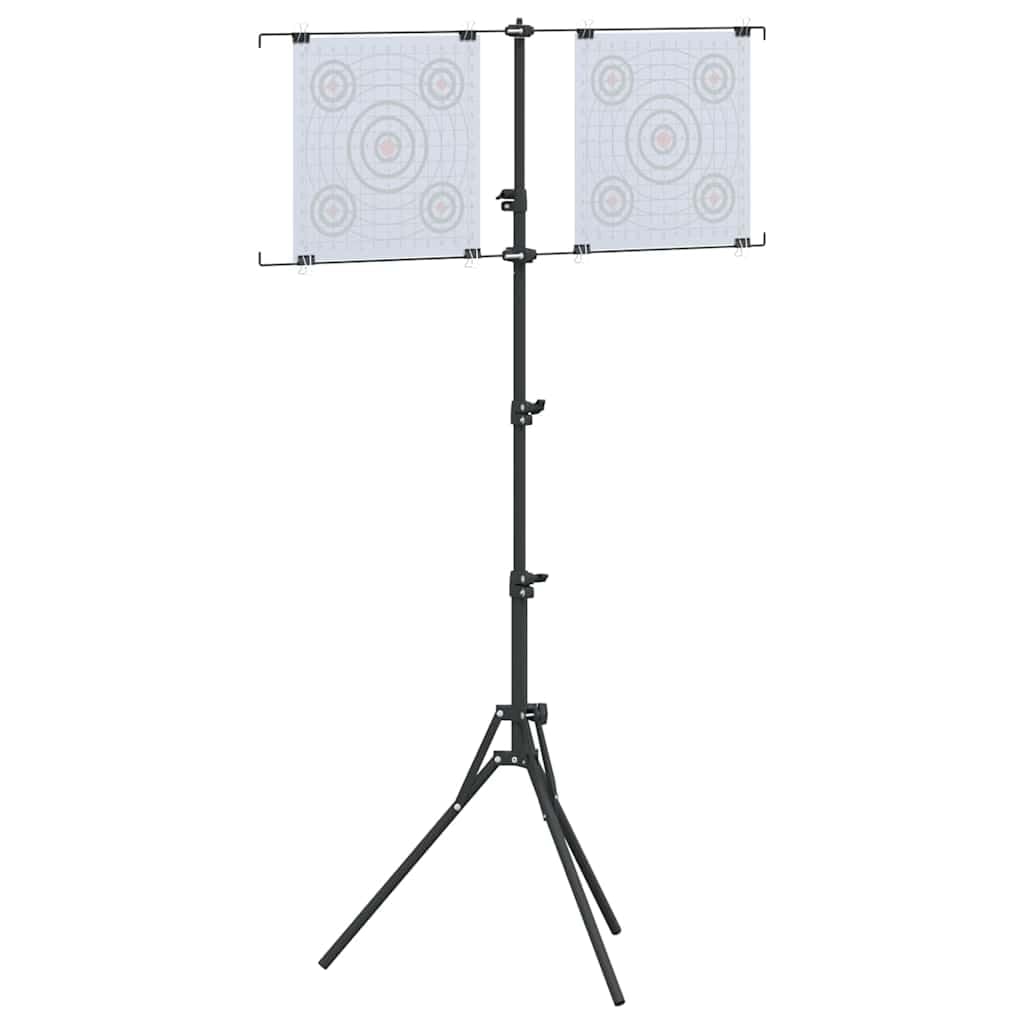 Supporto per bersaglio per esterni, 82,5 x 51 x 150 cm, in metallo, pieghevole, regolabile in altezza