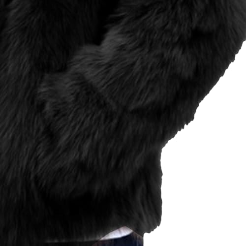 Mens Stylish Short Faux Fur Coat Warmth Thick Furry Overcoat Mulit Color Long Sleeve Fur Y2K Outerwear3