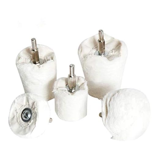 Medoon Polishing Pad Buffing Wheel Kit White Flannelette 5 Pack, Polisher Tools Fit for Metal Aluminum Stainless Steel Chrome Wood Plastic Ceramic Glass Woods Fabric Cotton Machine Jewelry etc