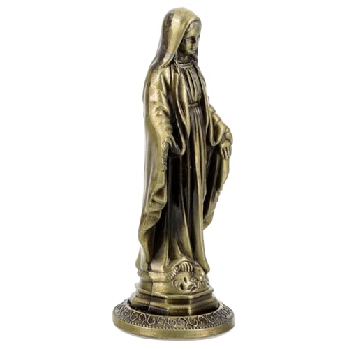 SMASOLO Estatua Virgen María de Aleación de Zinc Figura Decorativa Clásica para Escritorio y Hogar Diseño Compacto Resistente y Acabado Suave para Oficina y Regalo