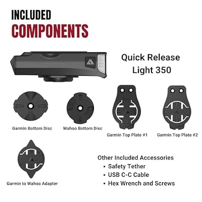 350 Lumens Quick Release Light + Tubeless Sealant Injector (Alloy)