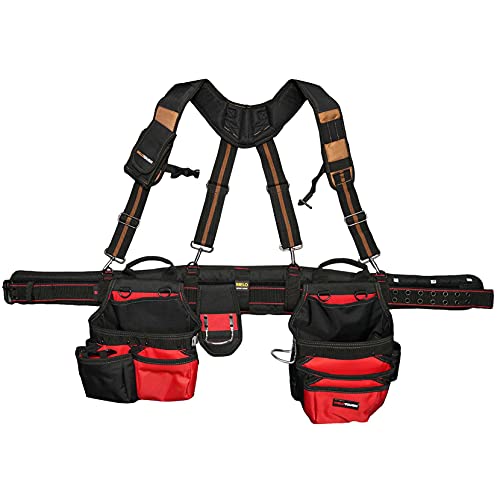 Image of MELOTOUGH Tool Belt Suspenders Comforatble Foam Pads Adjustable Straps
