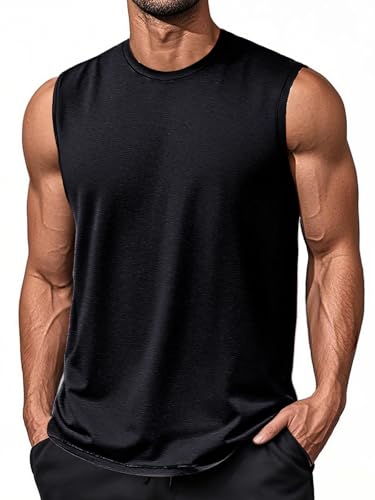 EKLENTSON Men's Tank Tops UPF 50+ Sleeveless Shirt Lightweight Cooling Muscle Tee Sun Protection Quick Dry Workout Shirt