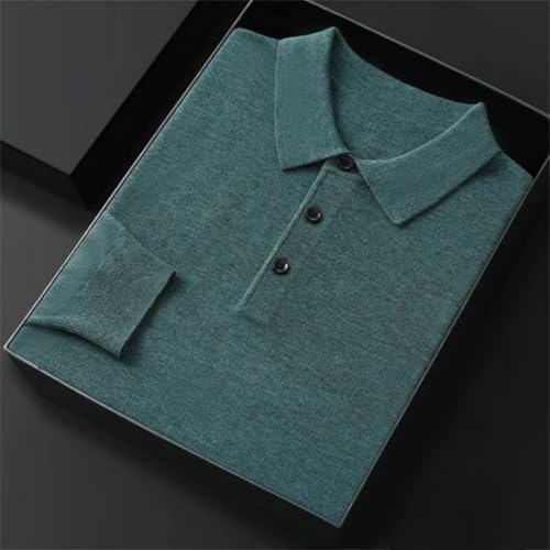Men's Polo Neck Long Sleeve Business Casual Sweater Pullover Bottoming Sweater2