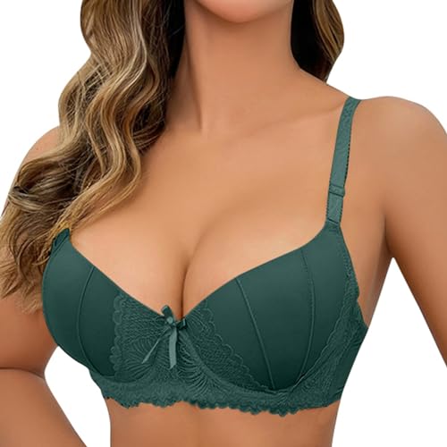 Soutien-gorge push-up vert en dentelle idéal sous vos tenues légères d'été