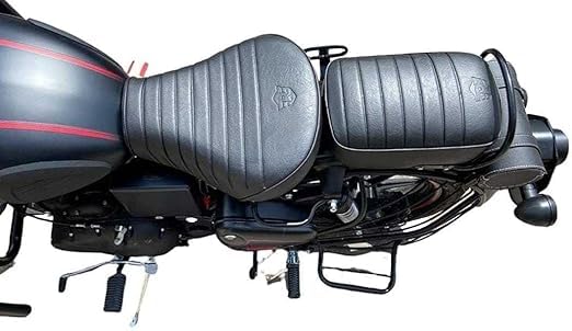 Pure Biking Black Stylish Lining Seat Cover Compatible with Classic 350/500cc 2012 to 2020 Modle-image-46