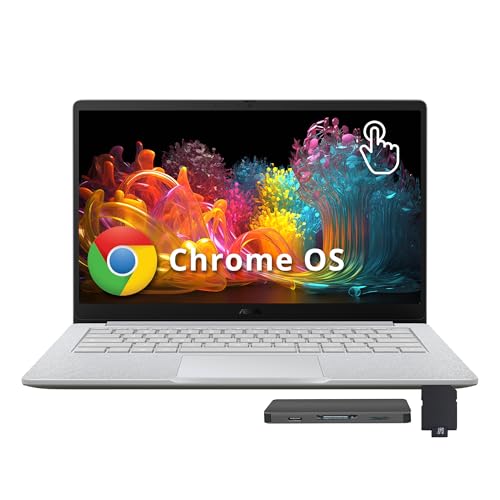 Image of ASUS Chromebook CX 14 inch FHD Touchscreen Laptop, Intel Celeron N4500, 8GB LPDDR4X, 288GB Storage (128GB eMMC+160GB Docking Station Set), Intel UHD Graphics, Long Battery Life, WiFi 6, Chrome OS, Gray