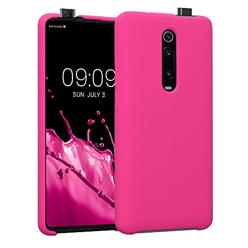 kwmobile Cover per Xiaomi Mi 9T (Pro) / Redmi K20 (Pro) Custodia - Back Case per Smartphone in Silicone TPU - Protezione Gommata - rosa shocking