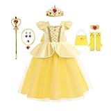 [mikoiyo] 子供用 プリンセス ドレス なりきりセット アナ雪 髪長 お姫様 ハロウィン コスチューム衣装 女の子 キッズ ワンピース ロング丈 仮装 誕生日 プレゼント クリスマス