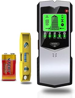 Stud Finder Wall Scanner, 5 in 1 Wall Stud Finder with Bubble Level and LCD Display & Audio Alarm, Stud Finder Tool for Wall Wood AC Wire Metal Detector Joist Pipe