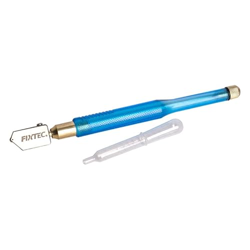 FIXTEK Oil Feed Glass Cutter with 1PCS Oil Suction Pipe Precision Glass Cutting Made Easy with The Oil Feed Glass Cutter