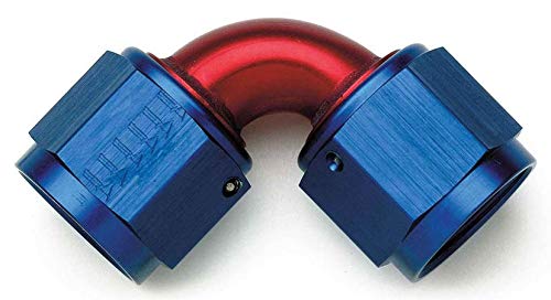 Image of Aeroquip FCM2978 Blue and Red Anodized Aluminum -06AN Female 90-Degree Coupler