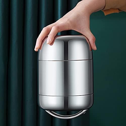 Tarro De Comida Con Aislamiento Al Vacío, Termos Para Comida Caliente, Horas De Comida Sin Bpa De Acero Inoxidable, Para Niños, Almuerzo Escolar, Adultos, Llevar El Almuerzo Al Trabajo,Tres Capas,