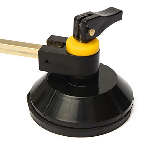 Cortador de vidro de 40 cm, 6 bússolas de rodas, corte circular com círculo de ventosa