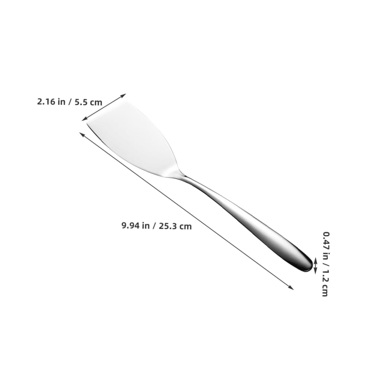 TOYANDONA 5 Set Spatola per Friggere in Acciaio Inossidabile Spatola per Friggere Bistecca Frittura Carne Cuoco Cucina Pinna per Bistecca Girando Piccolo Mescolata Grasso 2 Pezzi*5