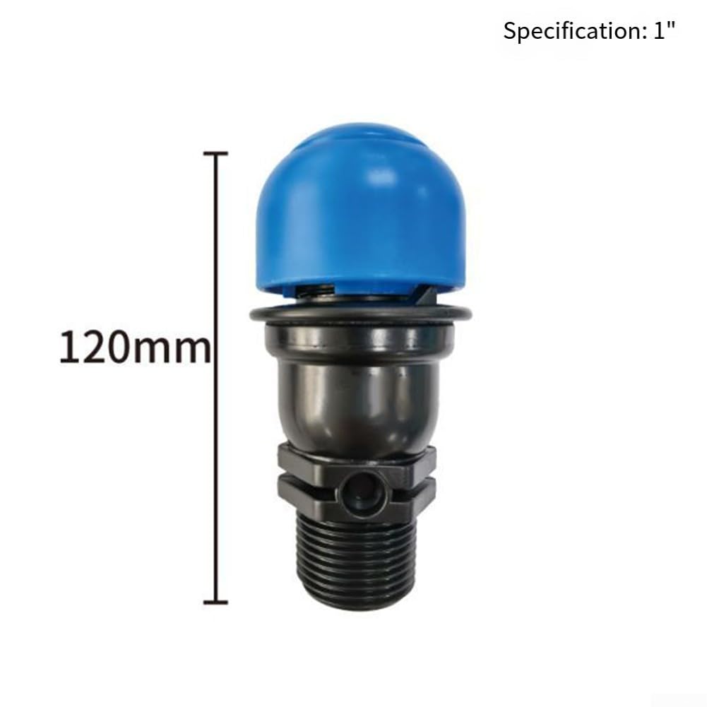 Lot de 8 valves à air 3/4" en PP pour irrigation, purgeur automatique sous vide avec filetage NPT pour jardin et agriculture, noir (1 pouce)