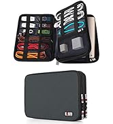 BUBM Double Layer Electronic Accessories Organizer, Travel Gear Bag for Cables, USB Flash Drive, ...