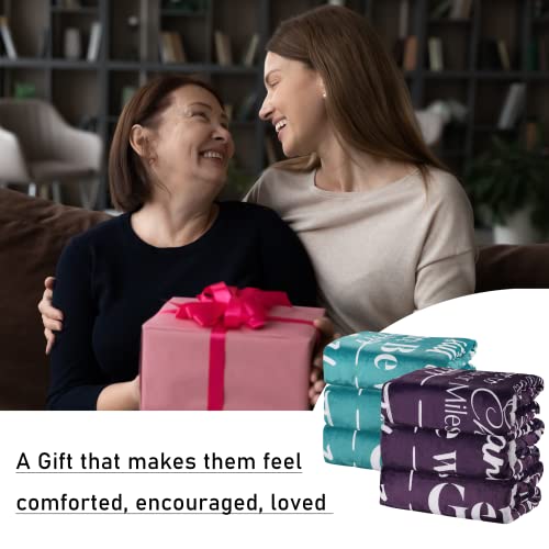 Christian Throw Blanket Religious Gifts With Faith Hope Love Messages For Christian Gifts For Women | Inspirational Fluffy Blankets | Snuggly Soft And Cozy Blanket Christian Decor | 50" X 60" Teal #TOP4