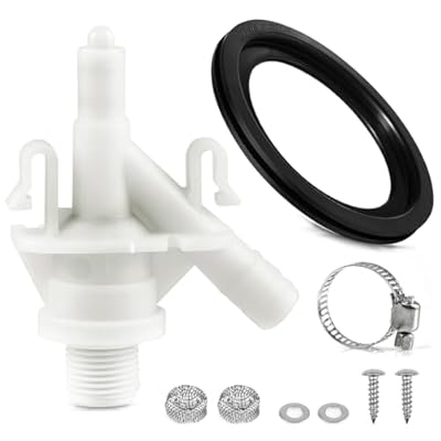 Rakiyada Upgraded RV Toilet Valve Replacement Kit Compatible with Dometic 300, 301, 310, 311, 320, 321, 385311641 Dometic RV Toilet Parts with 385311658 Toilet Seal for Pedal-Flush Toilets