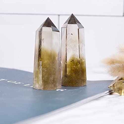 Citrine quartz cristal point de collection taillé à la main