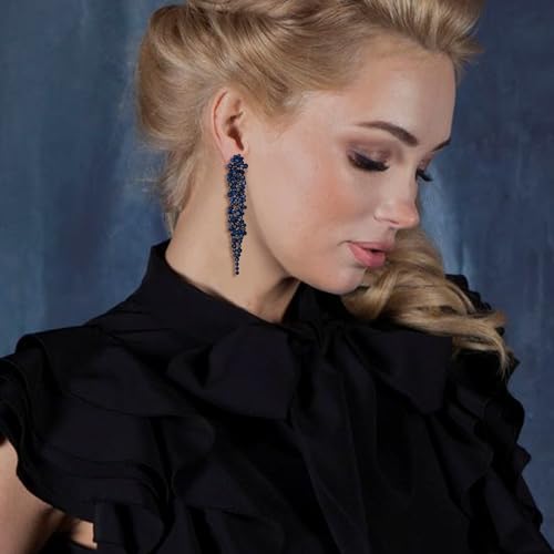 Aretes colgantes de cristal rhinestone de estilo art deco miniatura 3