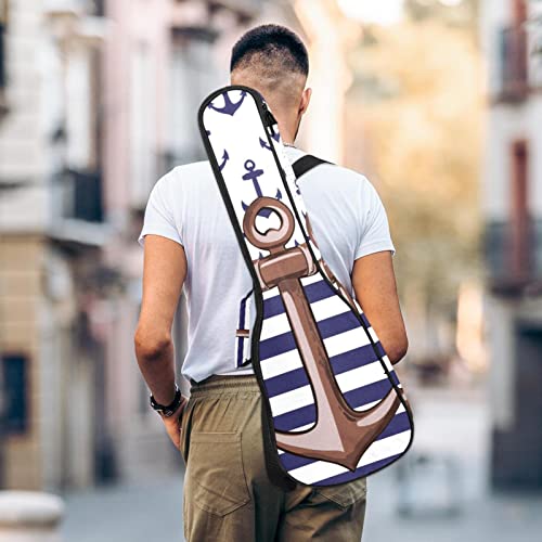 Sac de rangement pour ukulélé soprano au motif ancre marine