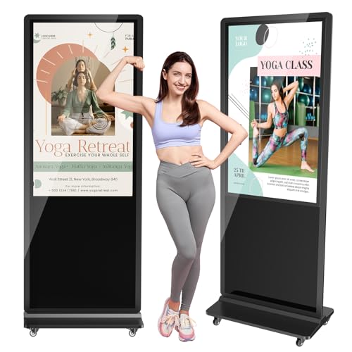 JASZDOT 55 Zoll Digitales Werbedisplay Kundenstopper, Touchscreen...