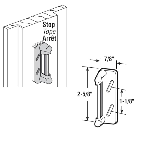 Image of Prime-Line K 5003 Aluminum, Spring-Loaded Screen Door Strike Plate (Single Pack) (Pack of 2)